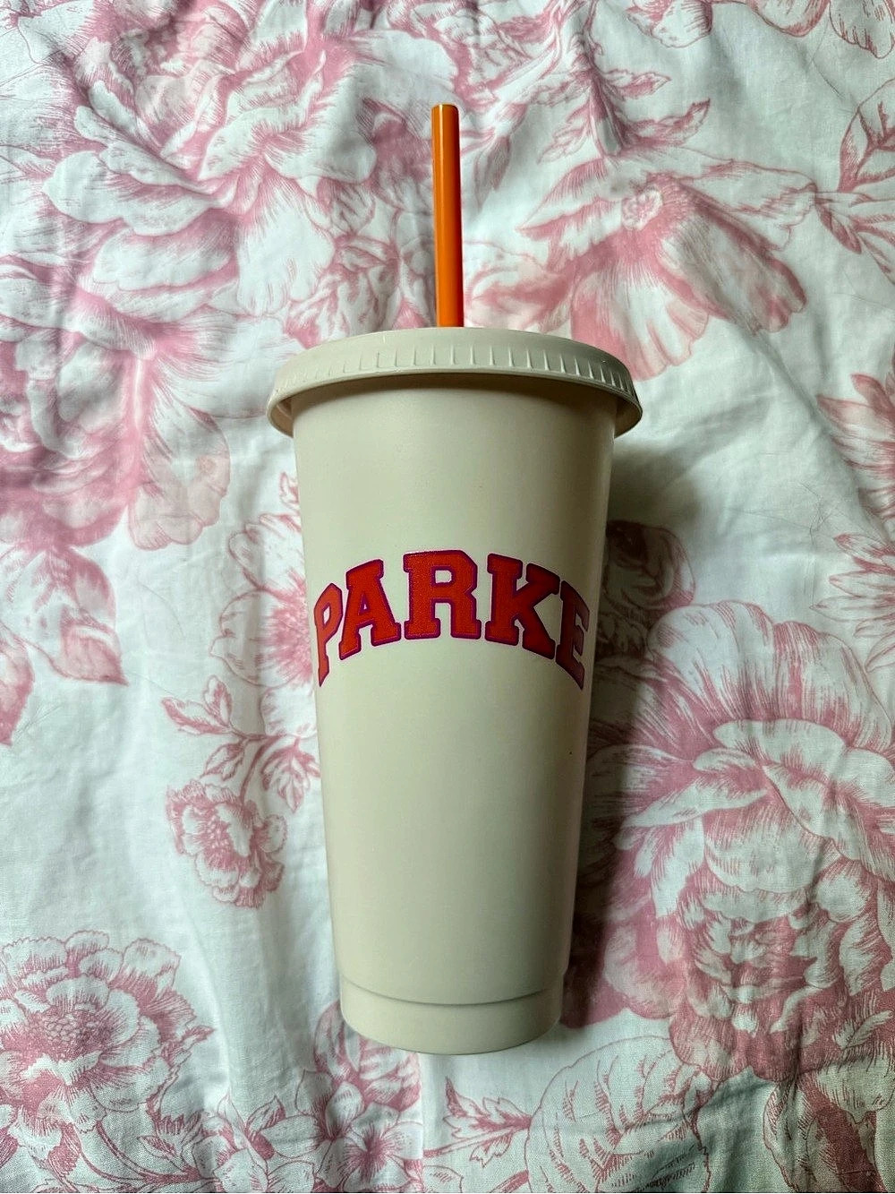 Parke x Dunkin'Tumbler in Cream & Orange never used
